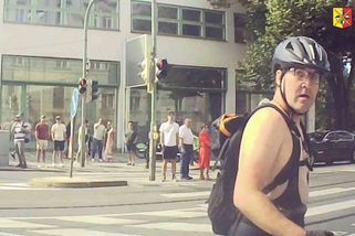Agresivní cyklista řešil spor v Praze pohlavkem a zničením okna. Muže z videa hledá policie | Novinky.cz: Krimi